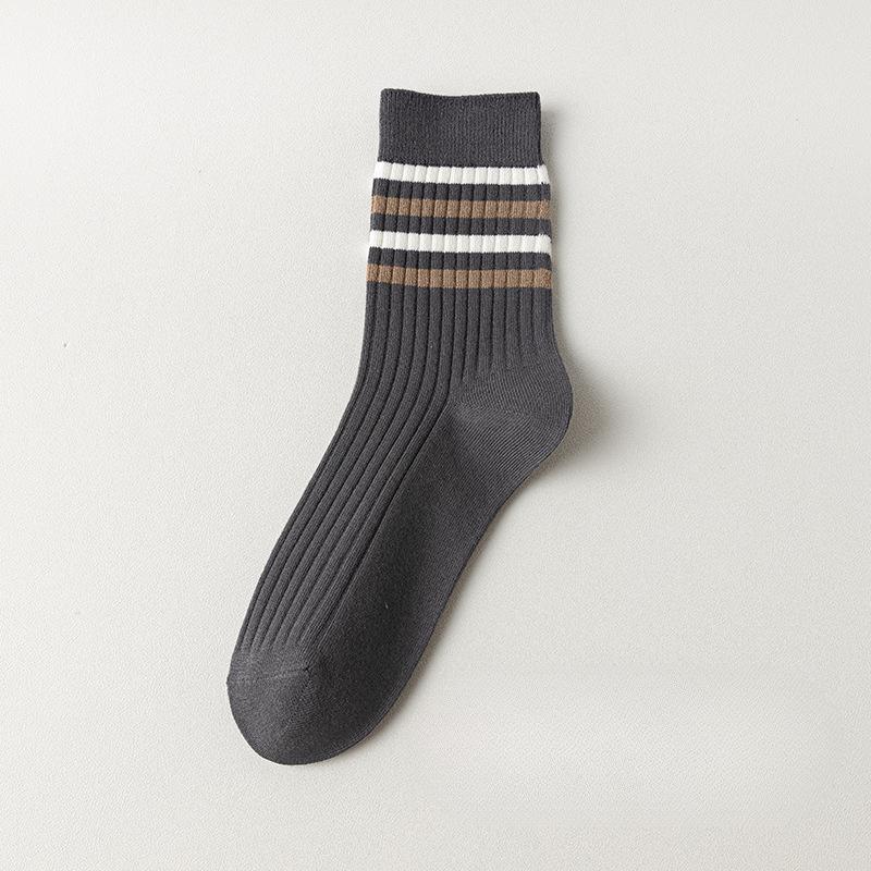 Male Autumn and Winter Thickened Warm Match Color All Match In The Sport Tube Socks