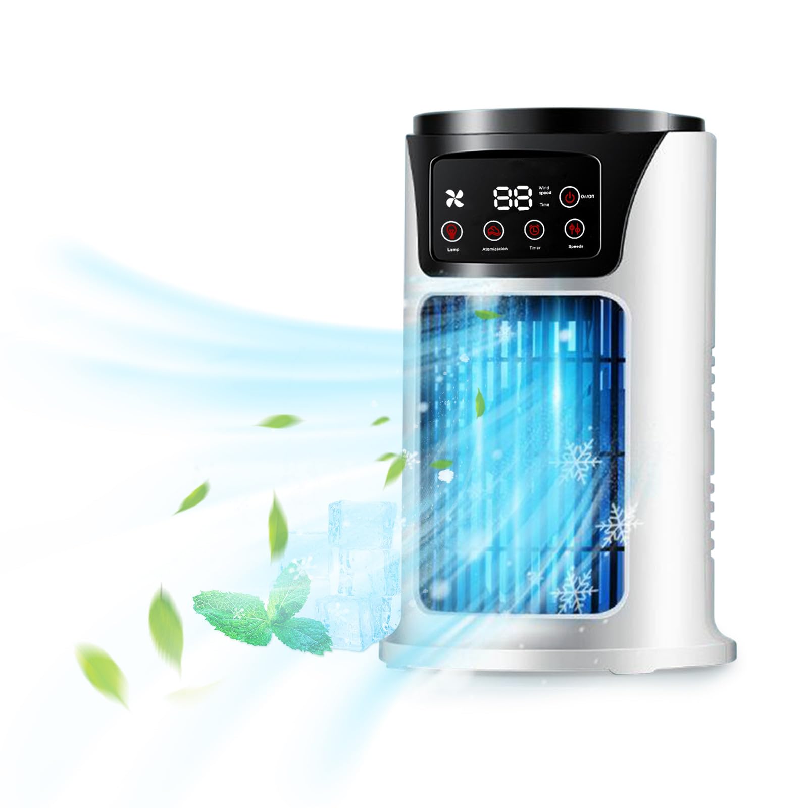 USB Desk Fan with Humidifier, Personal Cooler for Home Dorm Room One Size белый