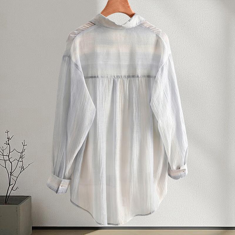 Women's Fashion Lapel Long-Sleeve Loose Shirt