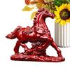 2026 Horse Year Wooden Figurine Wealth & Success Decor Statue for Office Desk Bookshelf, Home Decor for Mantel Entryway
