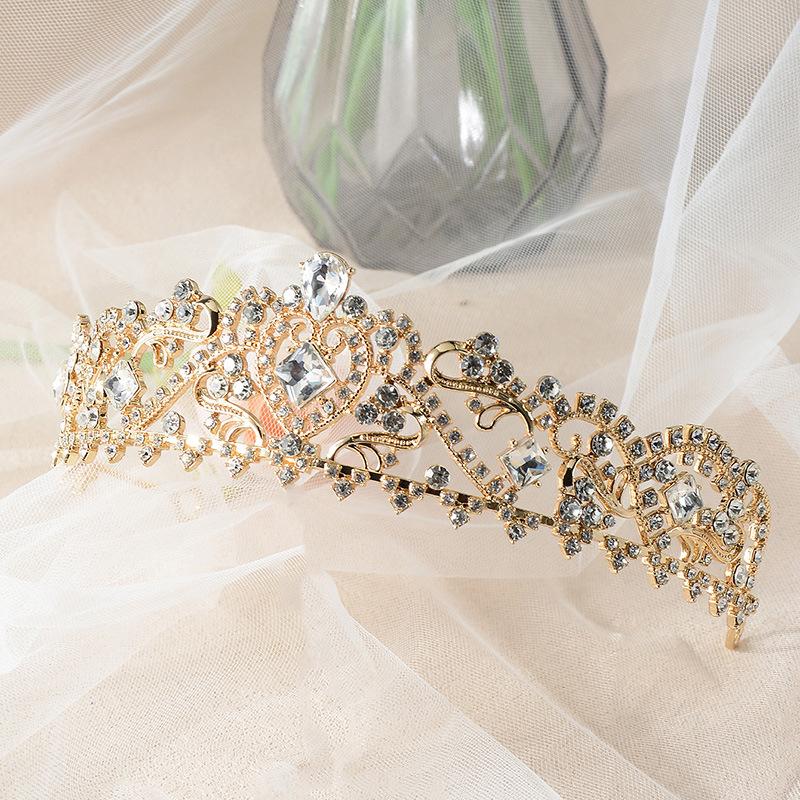 Baroque bridal crown forest retro crystal tiara crown alloy jewelry hair accessories