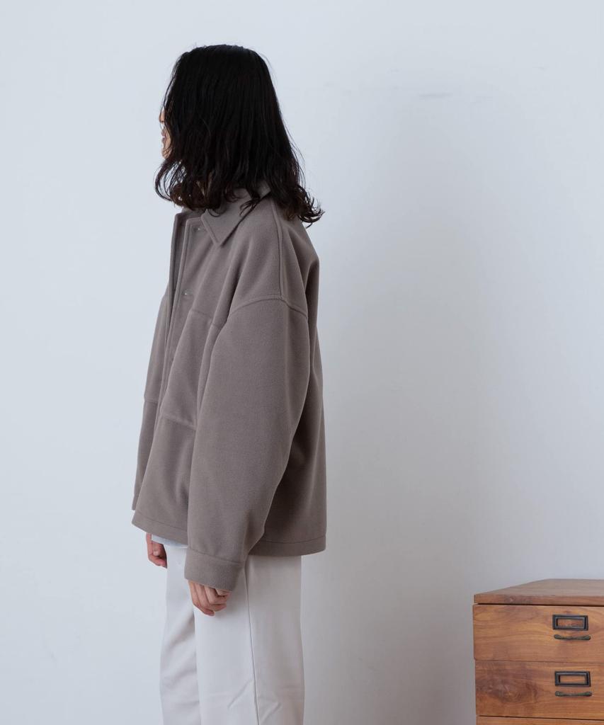 WEGO Knit Melton Short Green Blouson, Medium,