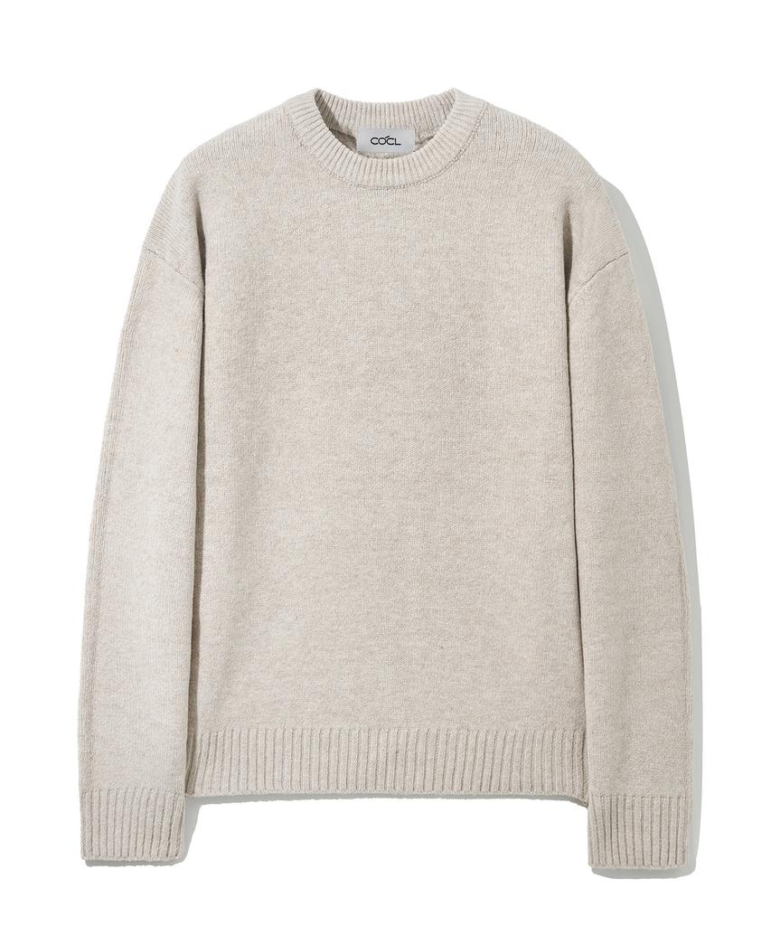 COSTUME O’CLOCK Plain Round Heavy Knit Pullover 11 Color Cooskt067 (A Type)
