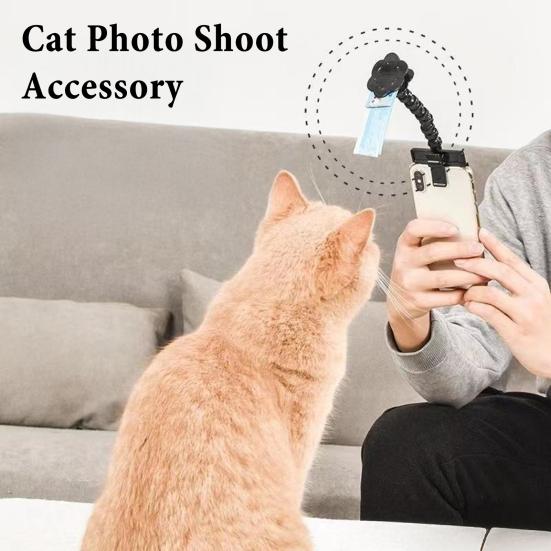 Phone Clip for Pet Photos, Dog Photo Shoot Tool, Bendable Pole with Pet Treat Clip, Get Your Pet to Look at the Camera Instantly for Cats Dogs