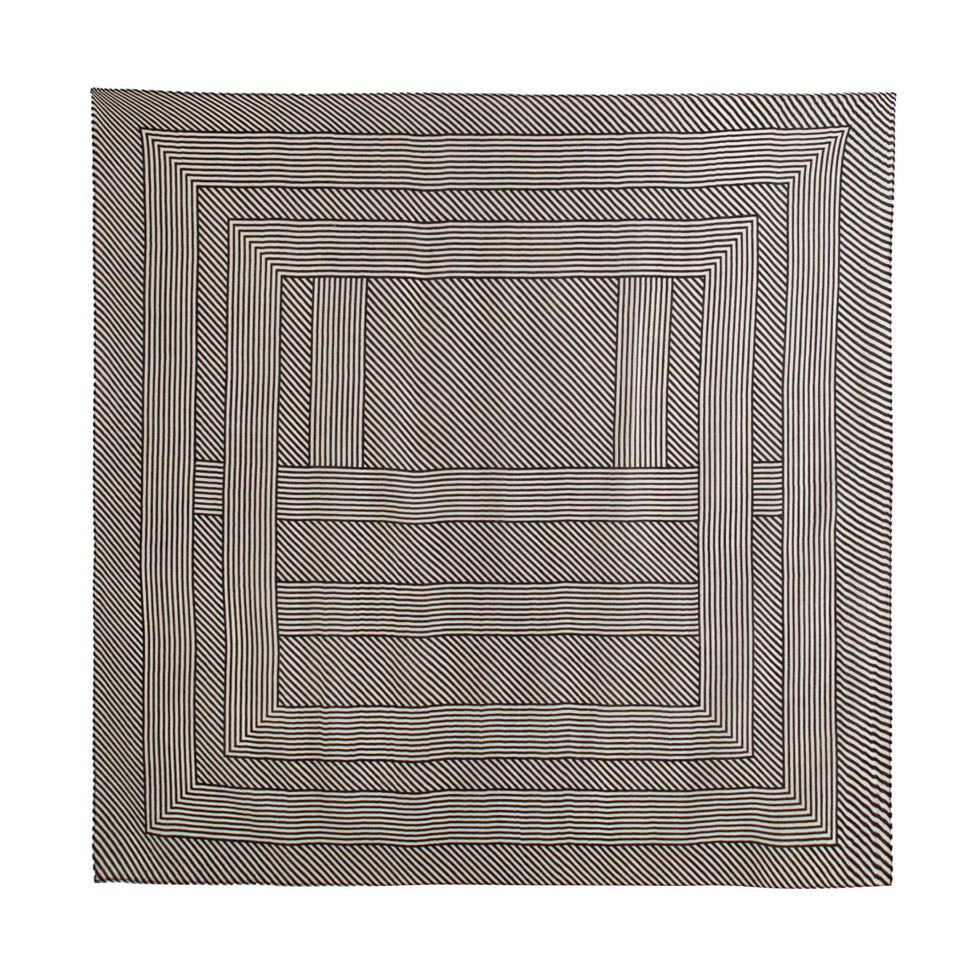 European geometric fashion scarf water-soluble wool versatile high-end silk scarf shirt decorative scarf neck scarf