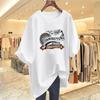 Summer Korean Style Pure Cotton Women's Letter Print T-Shirt - Casual Short Sleeve
