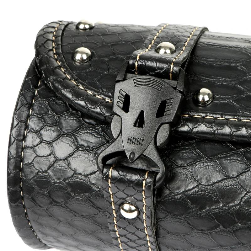 Universelle Motorrad Retro Satteltasche PU Leder Motorrad Vordere Gepäckaufbewahrungstasche für Harley BMW Chopper Bobber Cruiser