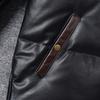 Thick Men Cowhide Leather Jacket Warm Genuine Cow Leather Duck Down Coat For -25~0 Degree Winter Clothing