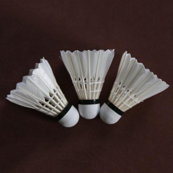 3/6/12 Stück Gänsefeder-Badminton-Federbälle, langlebig, hohe Elastizität, Badminton für Training und Unterhaltung