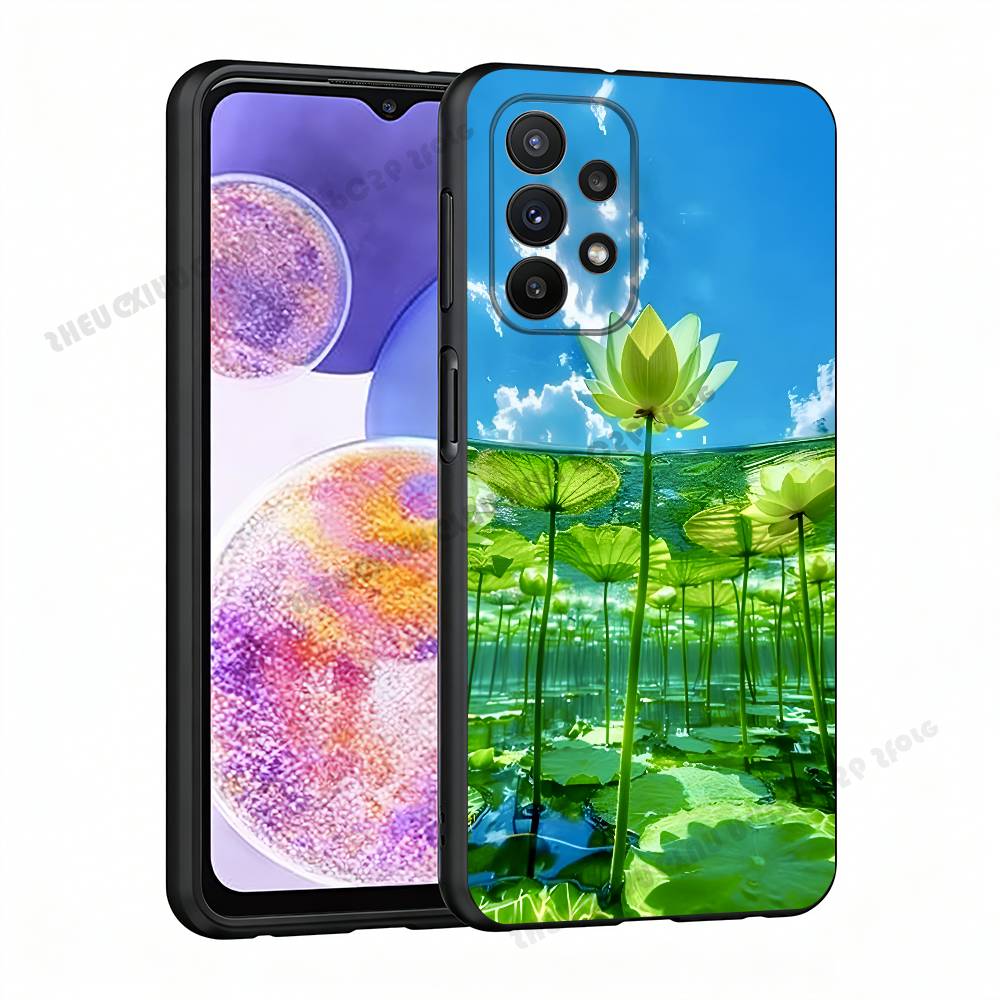 

Lotus Flower Silicone Protect Case For Samsung A21 31 51 53 20 22 30 32 42 50 70 Cover Samsung A40