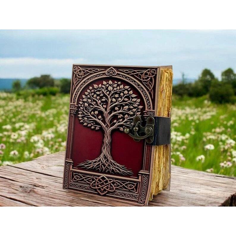 Grimoire Tree of Life Journal Blank Spell Book Zauberbuch Sketchbook