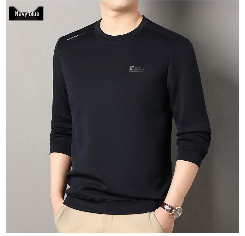 Men's Autumn/Winter Crew Neck Silk Fleece Sweatshirt