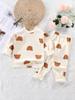 Tagless Baby Cotton Pajamas Set for 0-4 Years - Long Johns and Homewear for Spring/Autumn