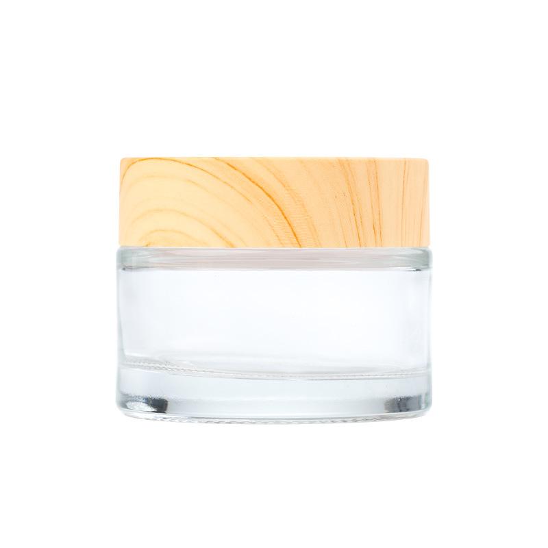 

Флакон для крема из матового стекла с текстурой дерева для путешествий — идеально подходит для масок, лосьонов и жидких тональных основ