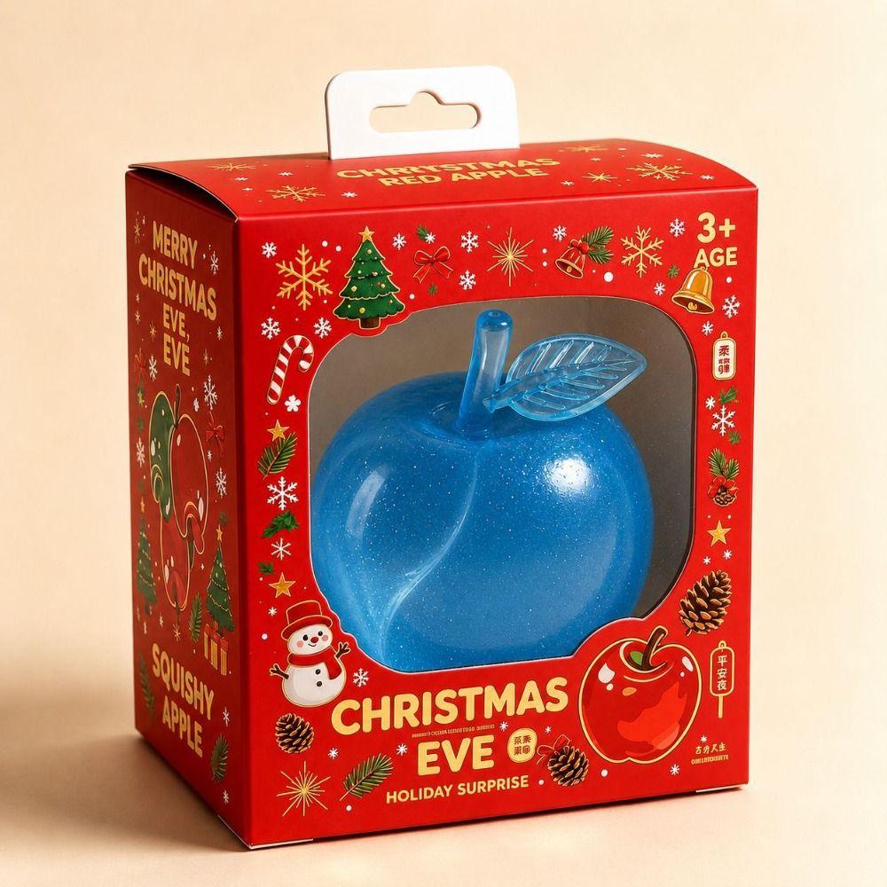 Kneading Christmas Squeeze Toy Transparent Mini Glitter Squeeze Ball Mini Fruits Squishy Toys Gift