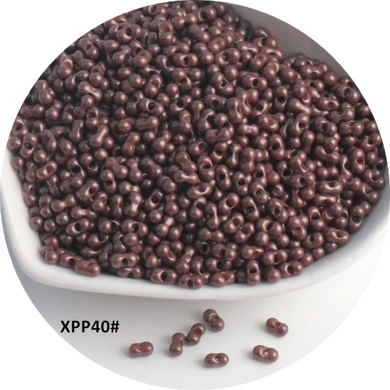 2x4mm Solid Color Glass Peanut Beads for DIY Jewelry & Hair Accessories