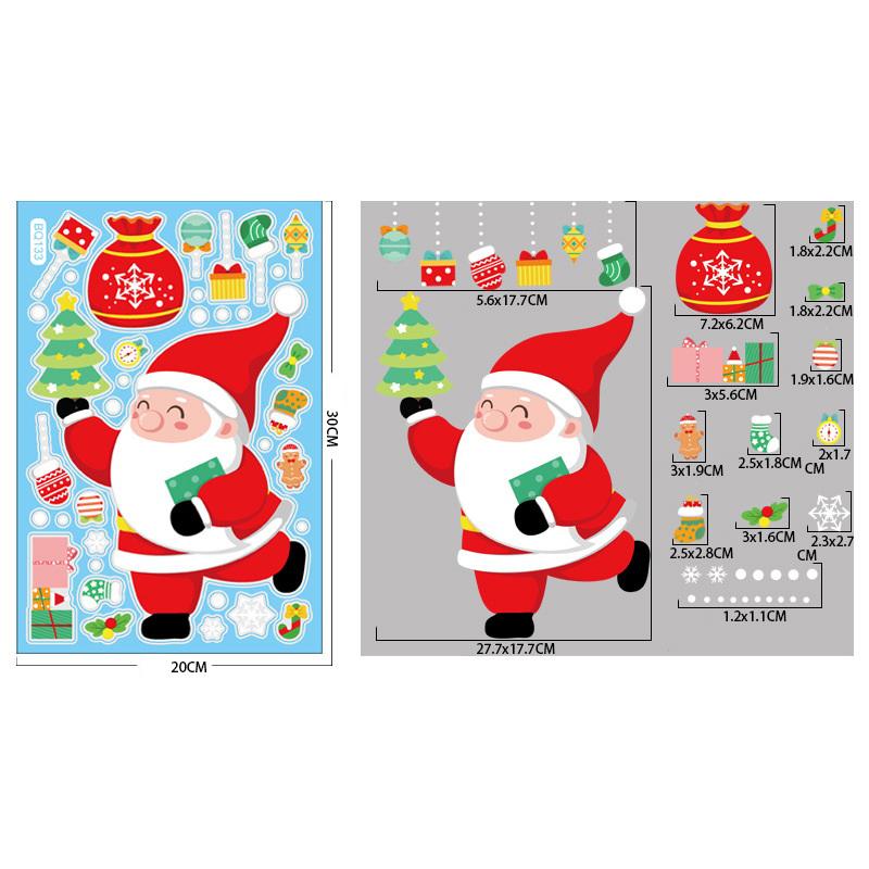 New Christmas Window Stickers Merry Christmas Decorations For Home Christmas Wall Sticker Kids Room New Year Decoration