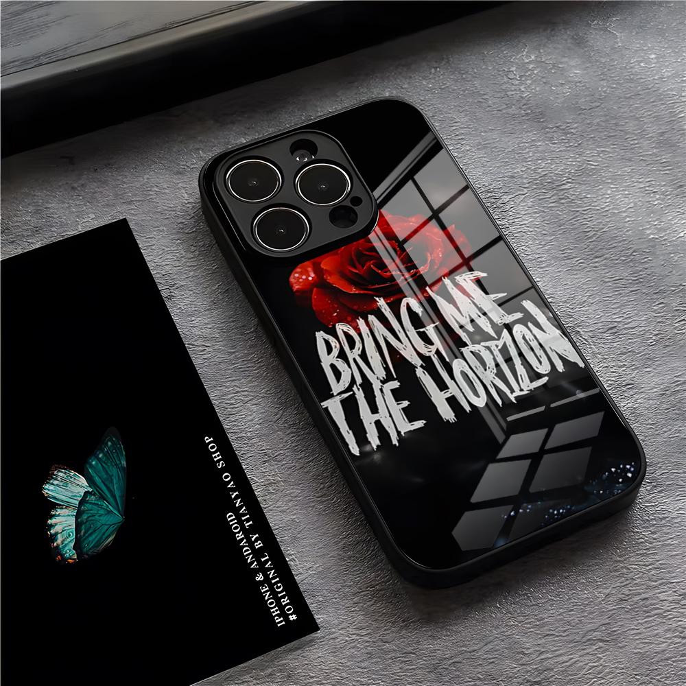 Bring Me The BMTH Horizon Phone Case For IPhone 17 Pro Max 15 Pro 16 14 Plus 12 13 Mini 11 Pro Shockproof Glass Cover