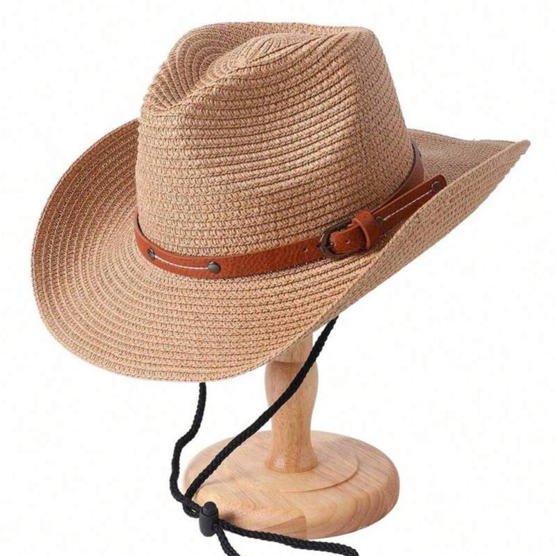 Women Summer Outdoor Foldable Beach Hats Big Size 62Cm Cowboy Hat Men Jazz Straw Hat Uv Sun Protection Travel Fashion Sun Hats