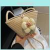 Fashionable Summer Straw Bucket Bag For Women With Floral Design And Chic Appeal