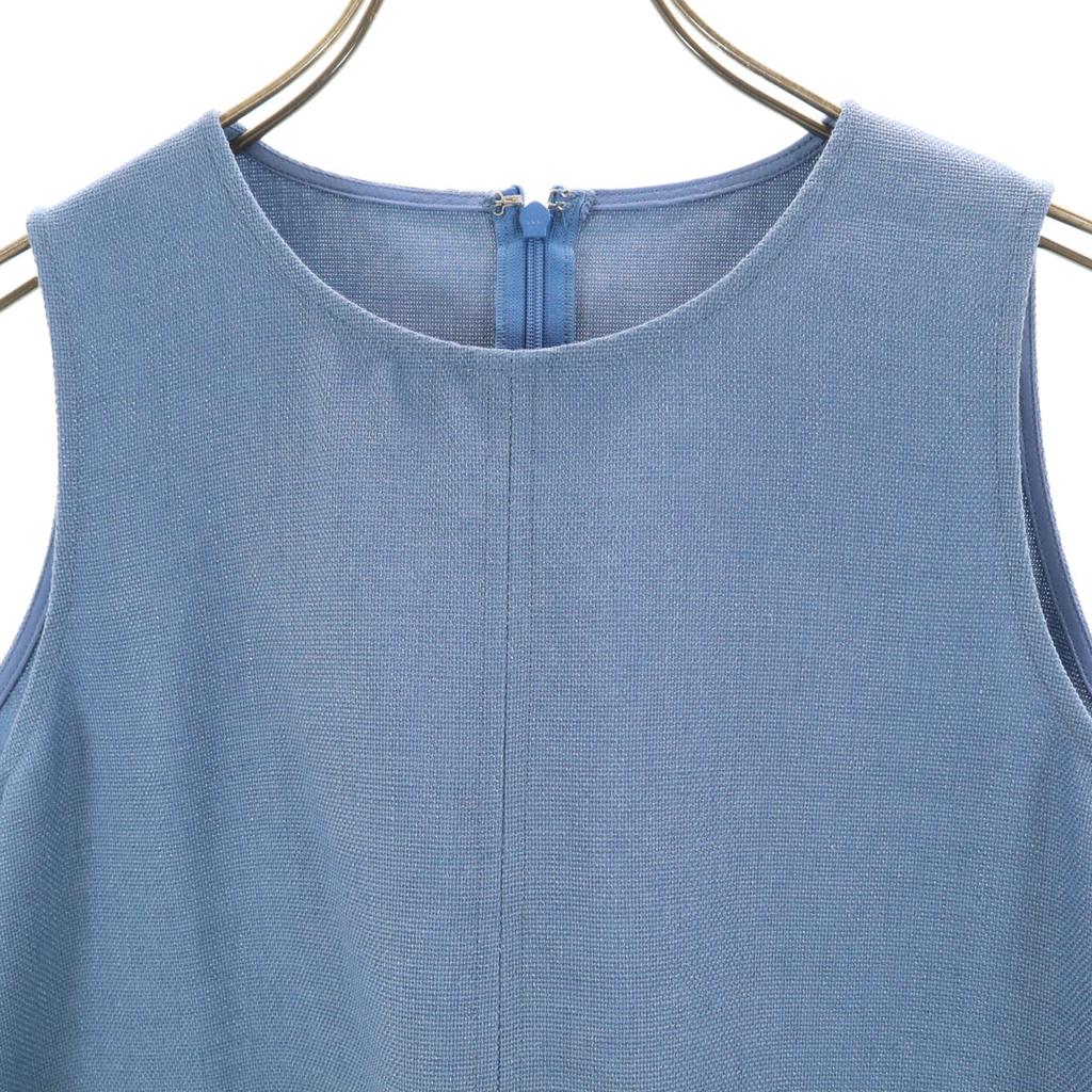 Unused ESTNATION Made In Japan Linen Blend No Sleeve ZIP Pocket One Piece Women Used