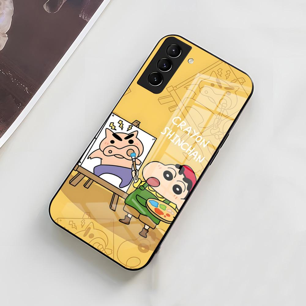 C-Crayon S-ShinChan Phone Case For Samsung A56 A36 A26 A16 A15 A25 A35 A55 A14 A34 A24 A54 Glass Case