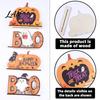 Halloween Home Festive Decor Wooden Table Sign, Cute Pumpkin Boo Ghost Centerpiece Tabletop for Indoor Mantel Fireplace Decorative Fall Sign