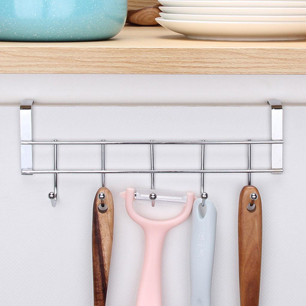 Under Cabinet Hanger Kitchen Bedroom Holder Iron Organizer Household Hanging Rack Punch Free Organizing Hook Space-saving