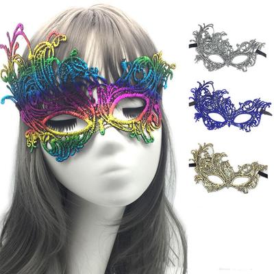 Mask Halloween Supply Bronzing Masquerade Lace Masquerade Party Supplies Dance Masks Venice Mask