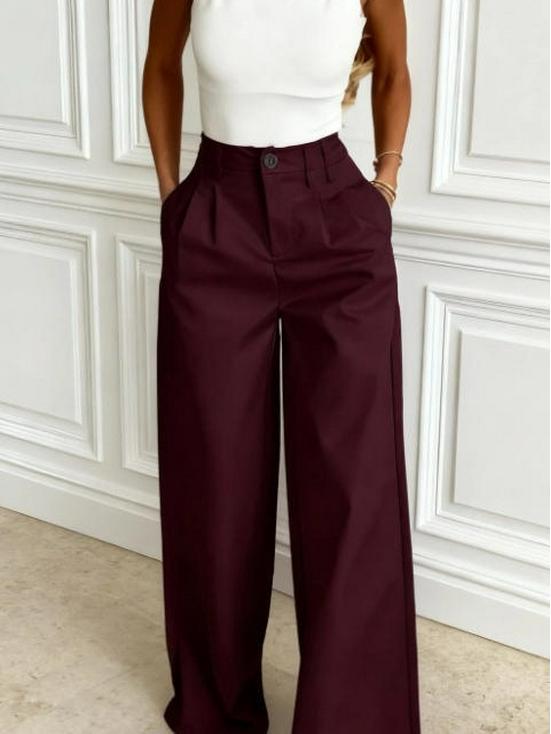 

2026 Women s Slim High-Waisted Wide-Leg Drapey Commuting Suit Pants for Spring/Summer Large