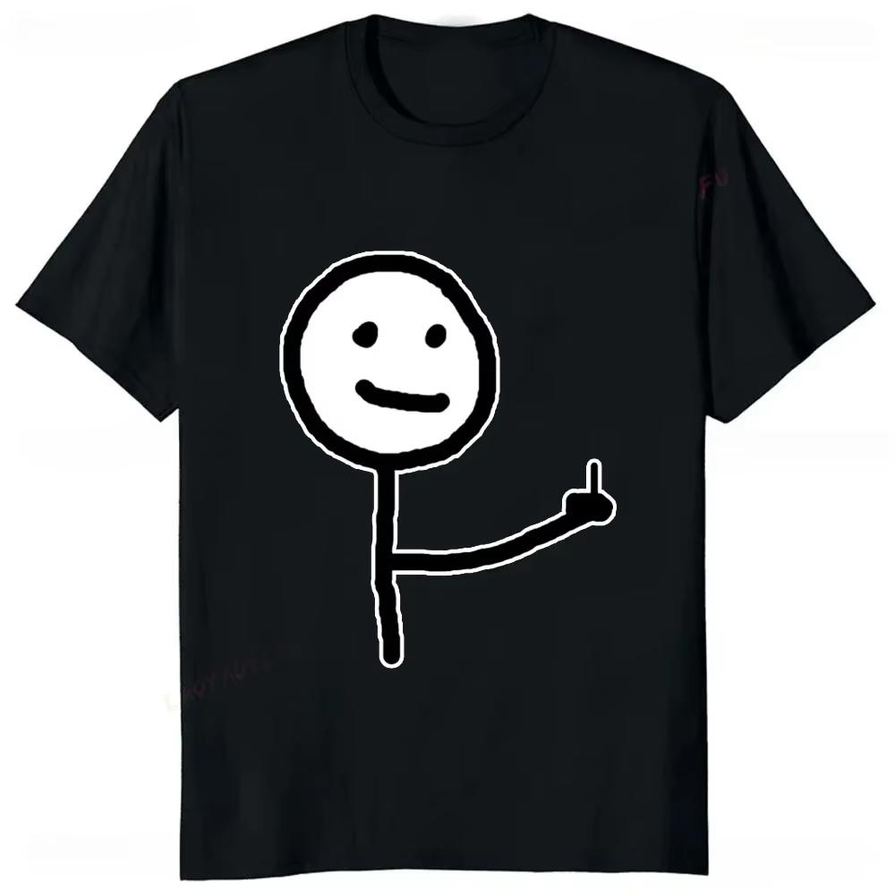 Middle Finger Funny Maniac Printed Man T-Shirts Loose Casual Fashion Harajuku Hip Hop Hipster Street Styles Comfortable Tops