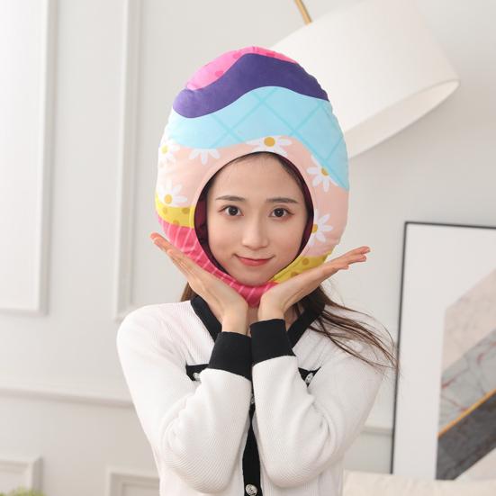 Påsk Huvudbonad Mjuk PP Bomull Härlig Färgglad Ägg Varm Mössa Utklädnad Unisex Tecknad Påskägg Hatt Cosplay Kostym Fotorekvisita