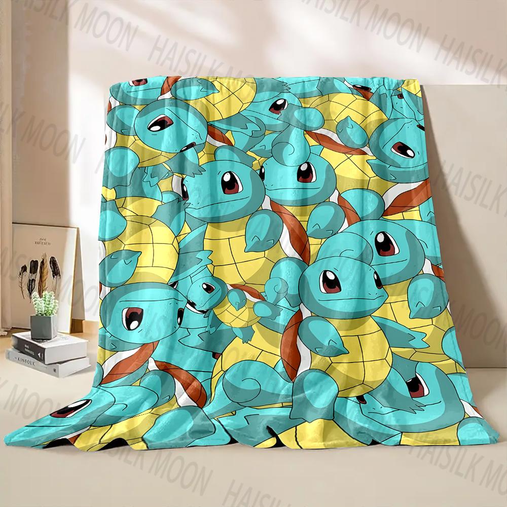 1PC Pokémon Print Blanket Adult Children Warm Blankets for Home Travel Bed Sofa Car Office Soft and Comfortable Blanket for Gift