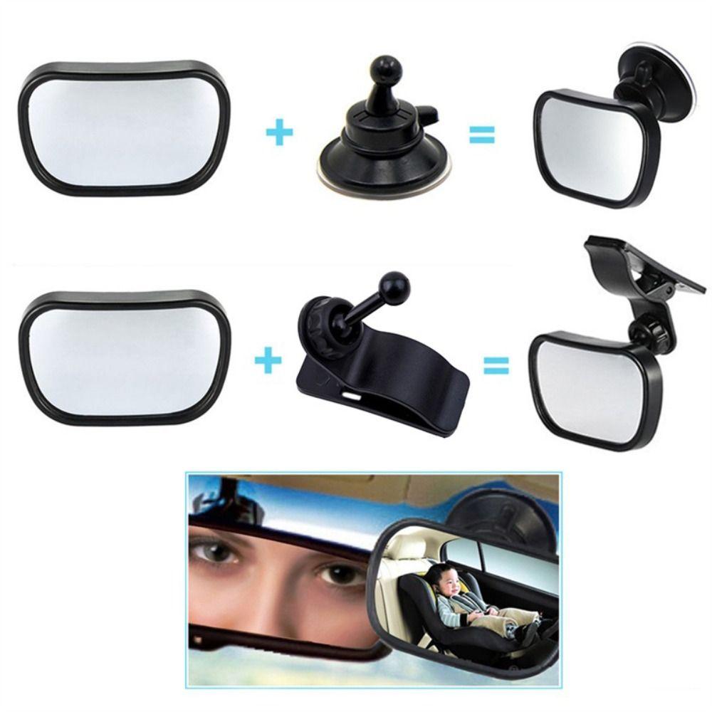Clip-On Baby View Mirror 360 Rotation Car Baby Kids Monitor Car Accessories