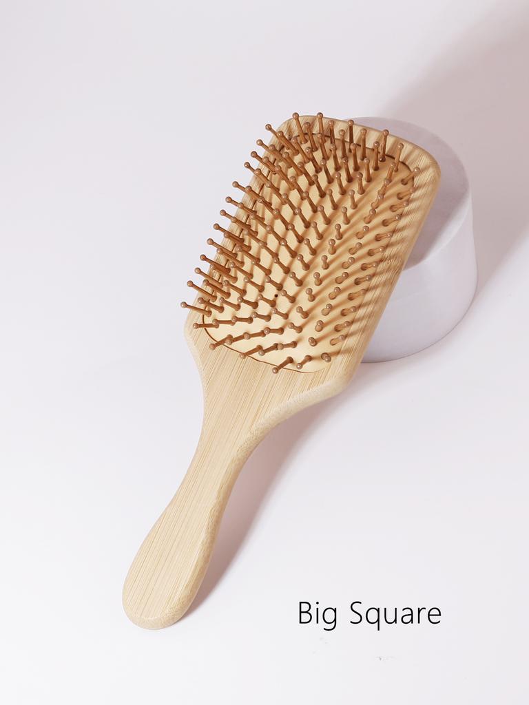 1 natural bamboo and wood anti-static scalp massage air cushion hair comb, smooth hair comb, hair styling comb