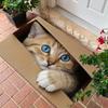 2D Cat Bathroom Mat, Flannel Material Mat, Suitable for Bathroom, Bedroom, Living Room Entrance, Bathroom Mat Durable Floor Mat