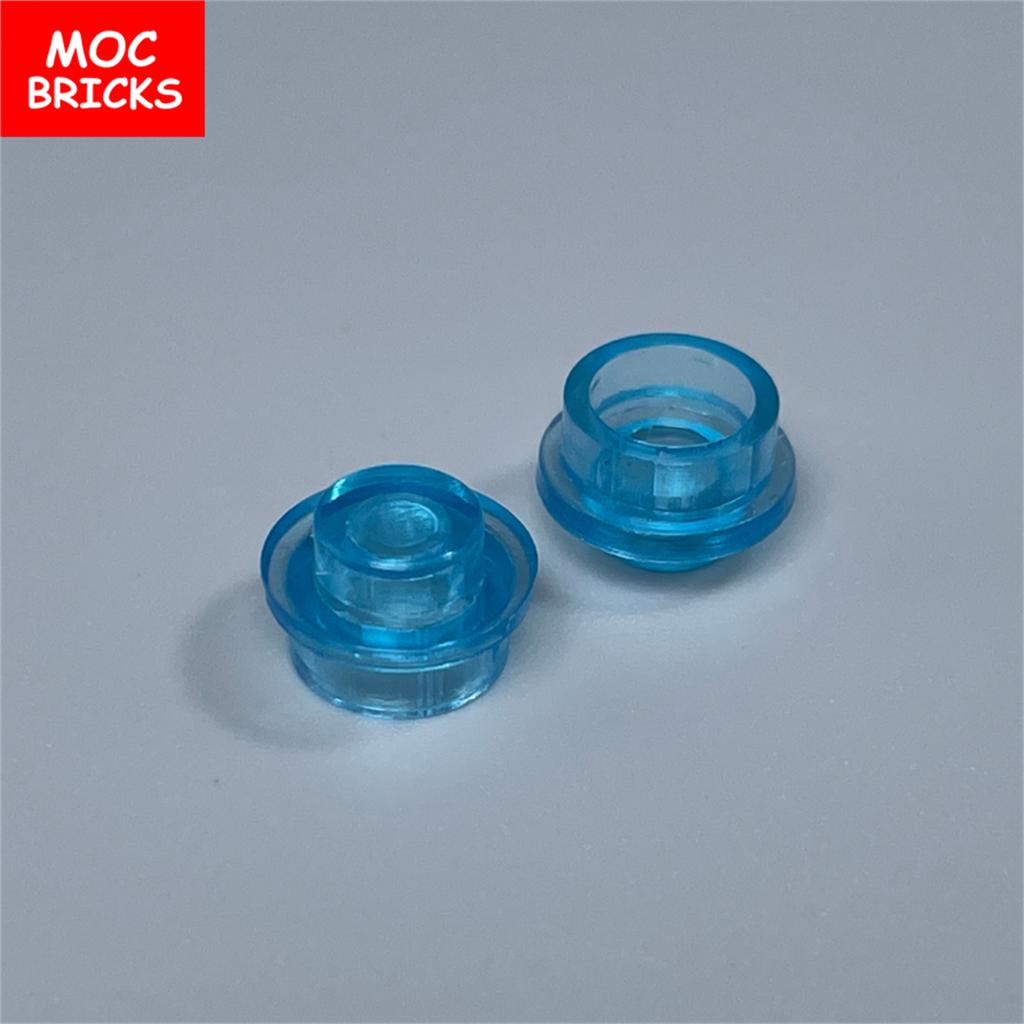 30 pezzi/lotto Mattoncini MOC Piatto Trasparente Rotondo 1x1 Scena Lago Oceano Fiume 30057 4073 Giocattoli Educativi da Costruzione Regalo per Bambini