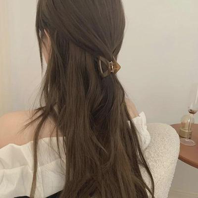 Pinza per Capelli a Forma di Triangolo Trasparente per Coda di Cavallo Alta