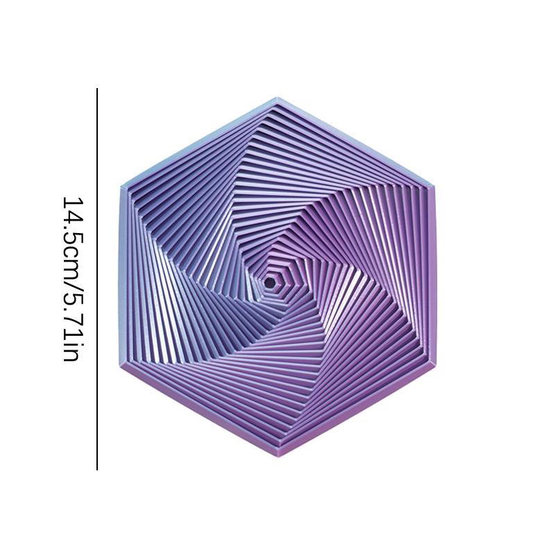 Fractal Fidget Šestiúhelník Dekompresní Hračky 3D Tisk Stolní Hračka pro Uvolnění Stresu Dětský Narozeninový Dárek Geometrická Fidget Hračka