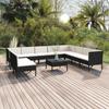 Day and Night - Day and Night Garden Furniture Set 11 Pieces Black Synthetic Rattan Cushions