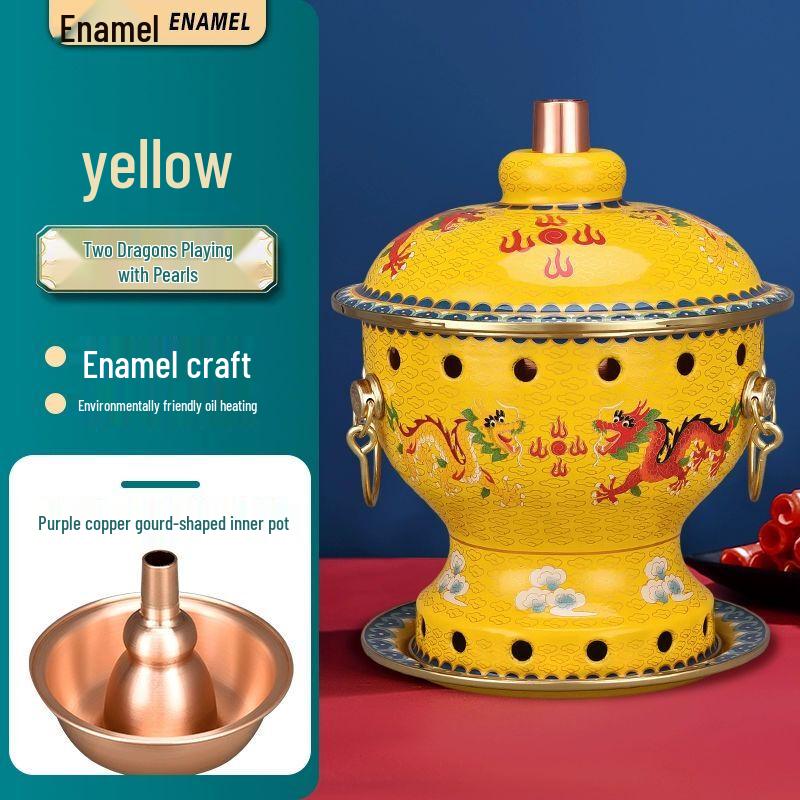 Thickened Enamel Pure Copper Personal Hot Pot