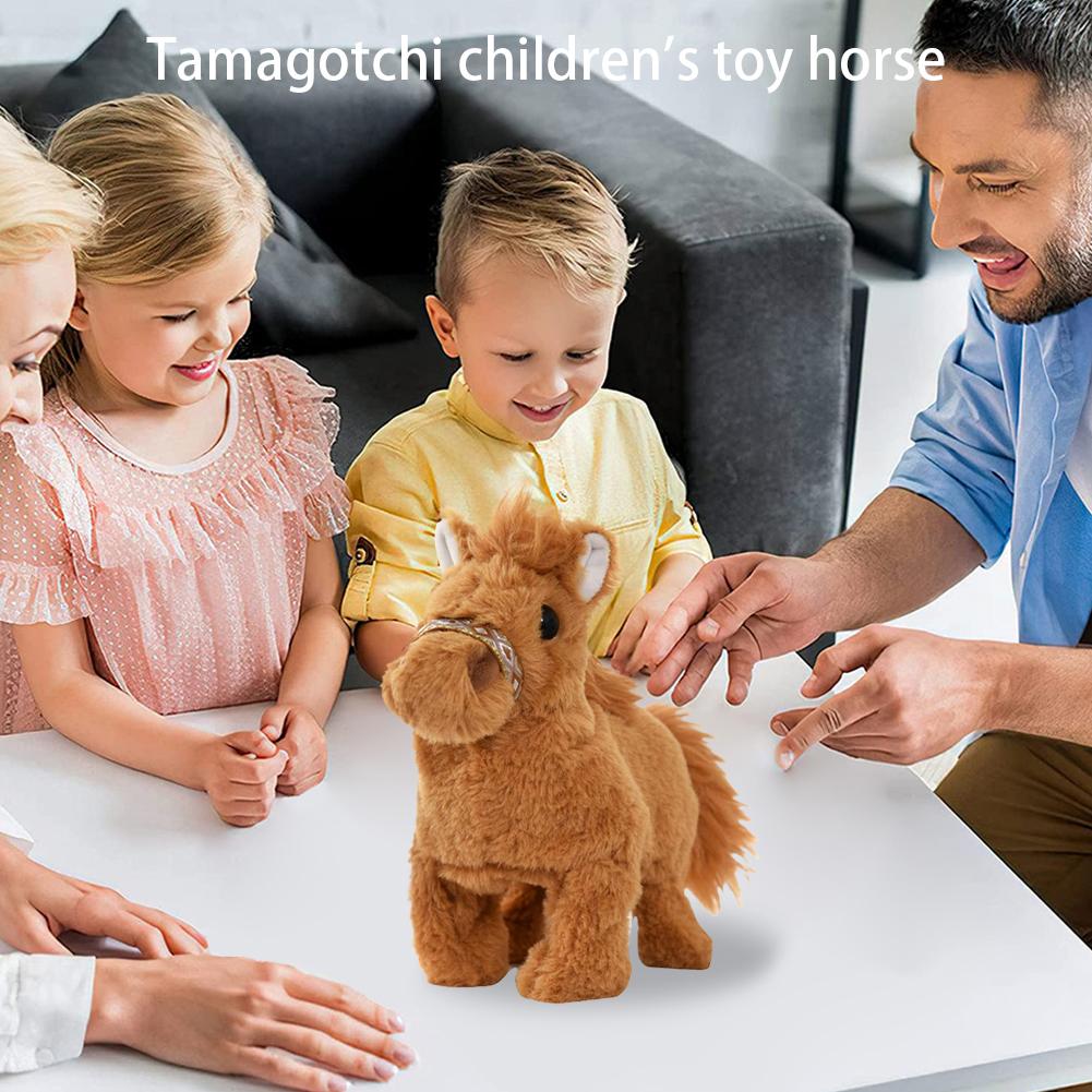 Plush Horse Doll Interactive Electronic Pet Horse Sound & Walking Realistic Horse Doll Pony Robot Plush for Boys & Girls