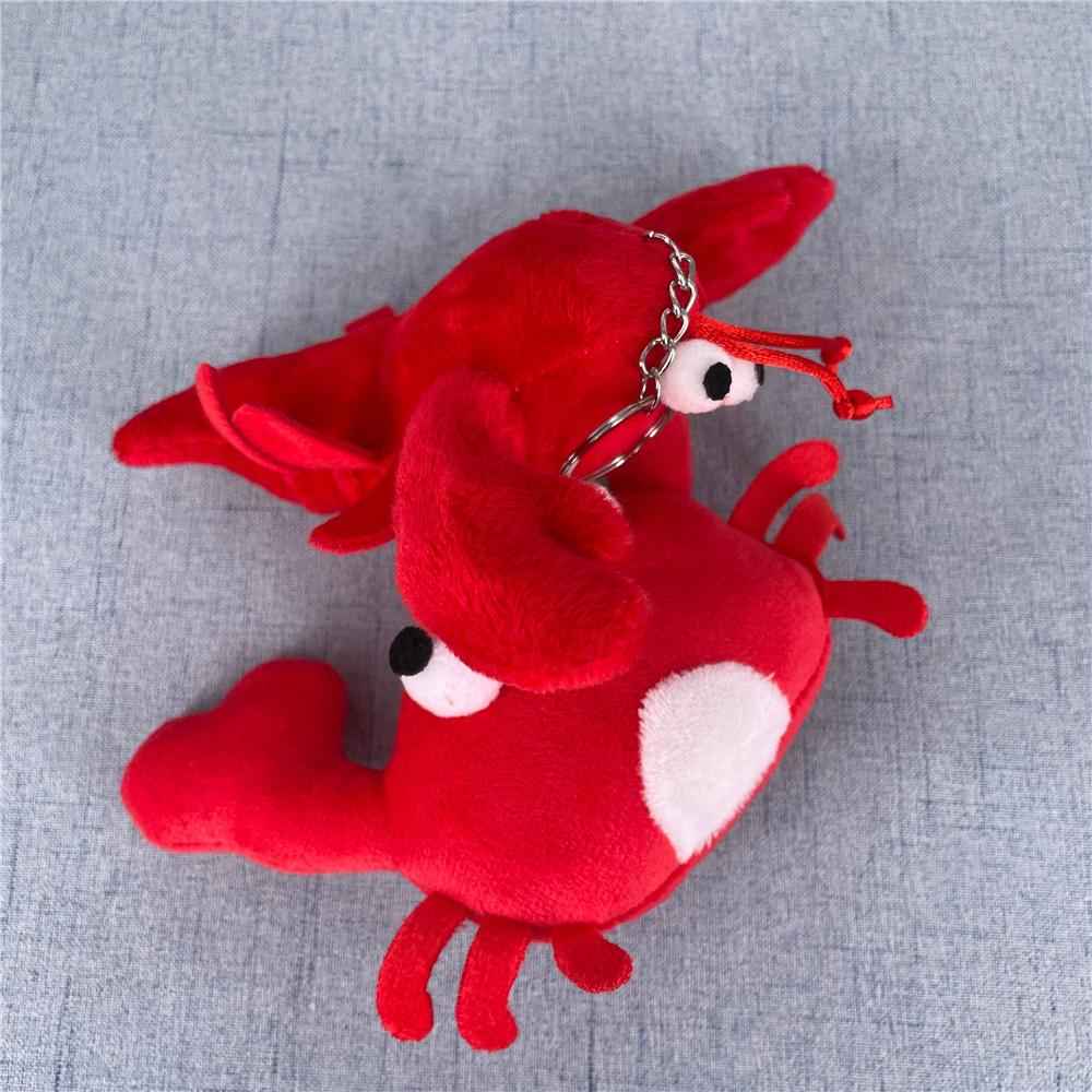 Red Crab Toy , NEW 13CM Crab Lobster Keychain Plush DOLL ; Plush Stuffed TOY