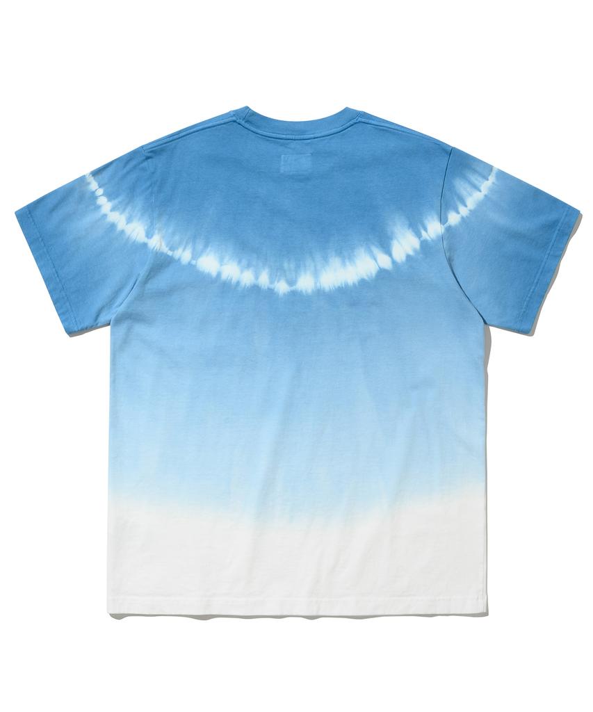 UJ BECOMING Robe Tie-Dye Short Sleeve T-Shirt - Blue