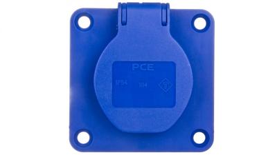 Gniazdo Tablicowe 10/16A 2P+Z 230V /70X70/ Niebieskie Ip54 104-7B