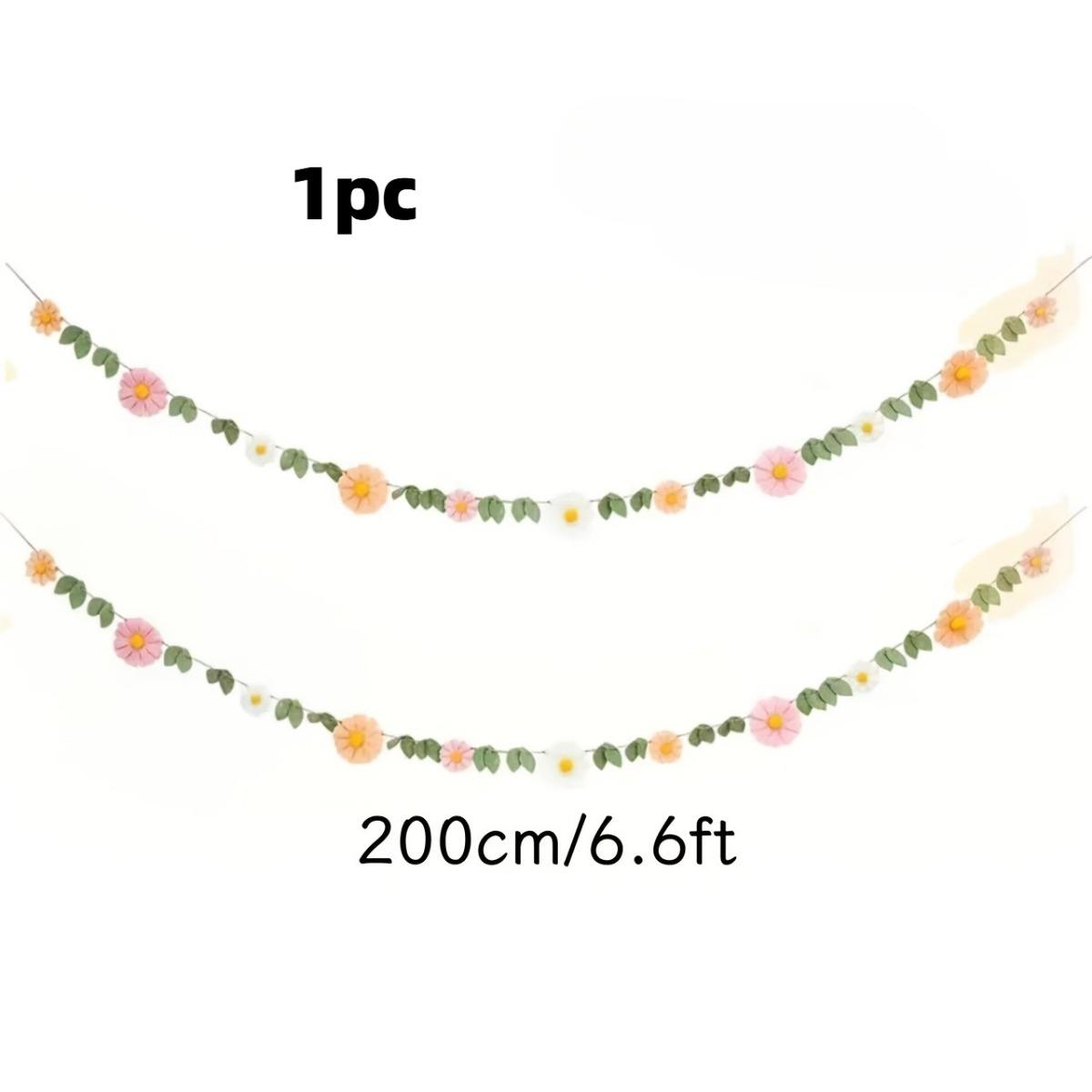 

Daisy Banner Flower Wreath Wildflower Party Decoration, Suitable for Birthday Wedding Wall Decoration, Suitable for Easter