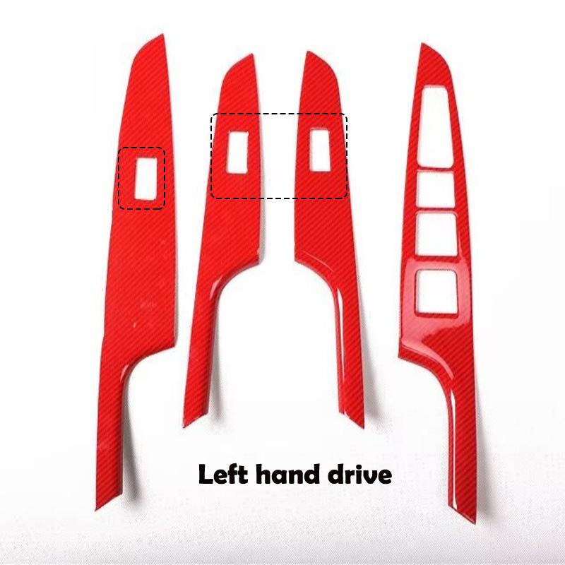 LHD RHD For For Hyundai Tucson 2015- ABS carbonfiber window rise switch cover glass control panle cover interior accessories
