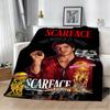 3D S-Scarface-S The World Is Yours Movie Flannel Blanket Soft Throw Blanket Art For Home Decor Bedroom Bed Sofa Picnic Fans Gift