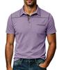 Mens Plus Size Fashion Turn Down Collar Short Sleeve Pocket Polo Shirt