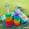 Colorful Plastic Rainbow Stacking Tower Toy For Toddlers Ages 1-2 Educational Fun
